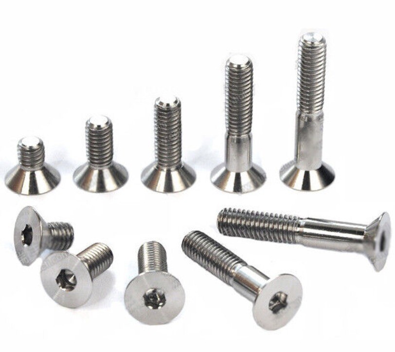 10pcs M6x10/15/20/25/30/35mm Flat Head Titanium Countersunk Screws Bolts