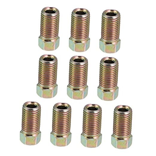 10pcs Motorcycle Brake Line Tube Fittings 3/8 x 24 UNF for 3/16″ Hydraulic