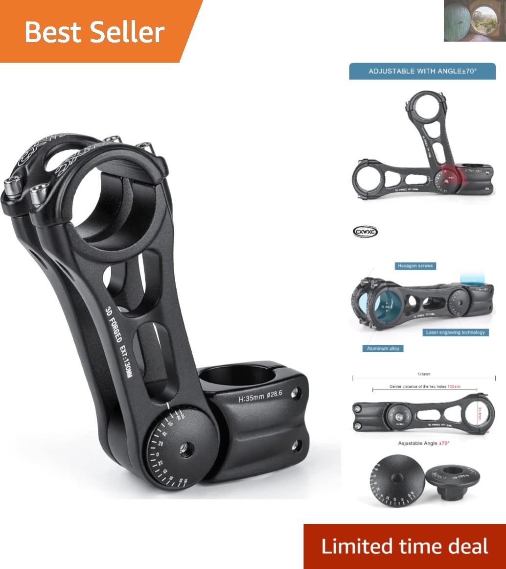 Lightweight Adjustable Bike Stem for 31.8mm Handlebars – Perfect for Touring