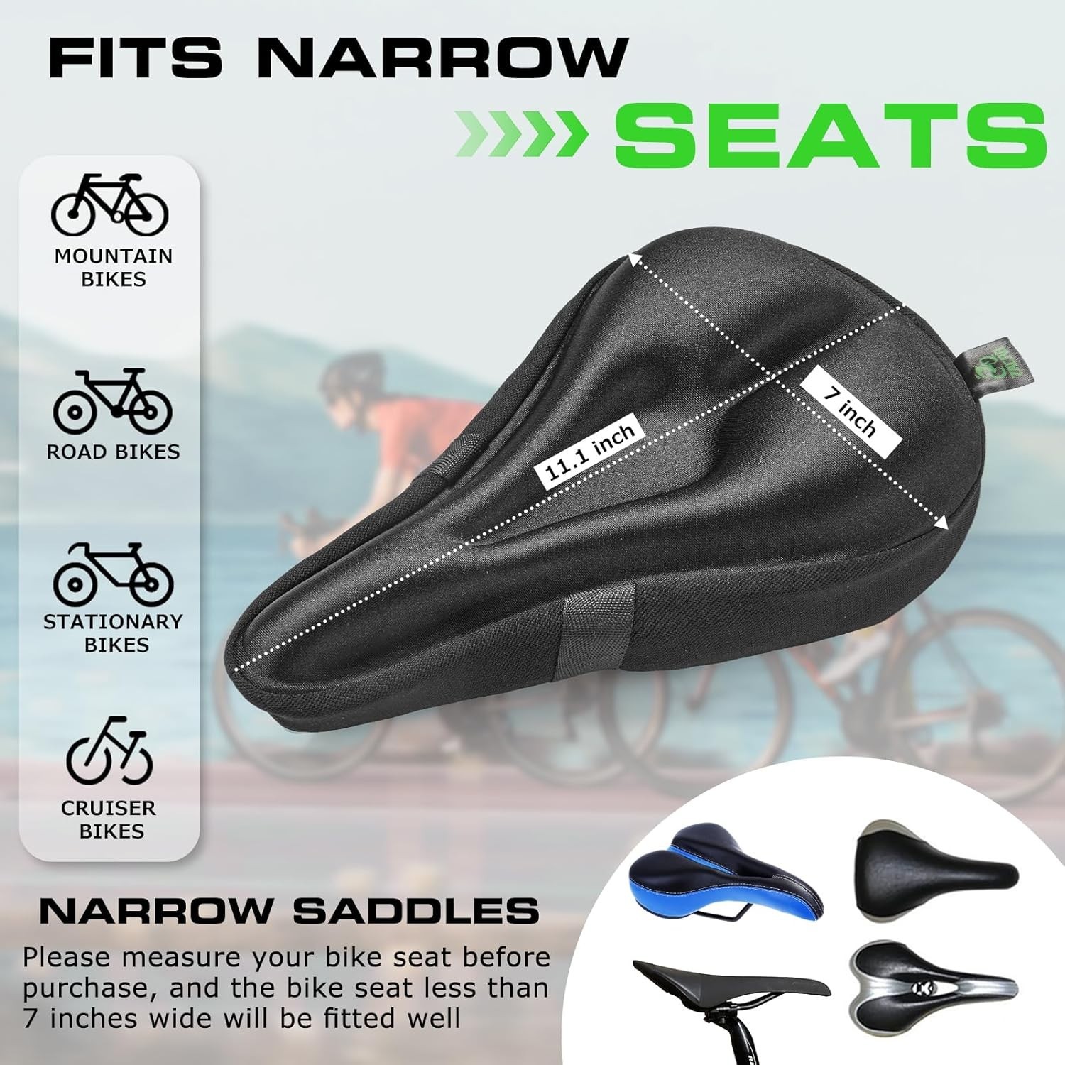 Waterproof Gel Bike Seat Cover – Ultimate Comfort for Indoor & Outdoor Cycling