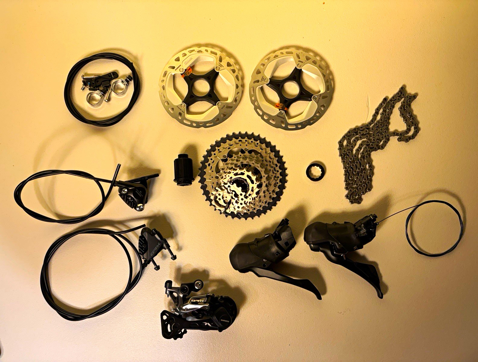 SHIMANO GRX RX800, RX600 1X11 Speed Groupset Disc Brake+Casstte+R Derailleur+Chn