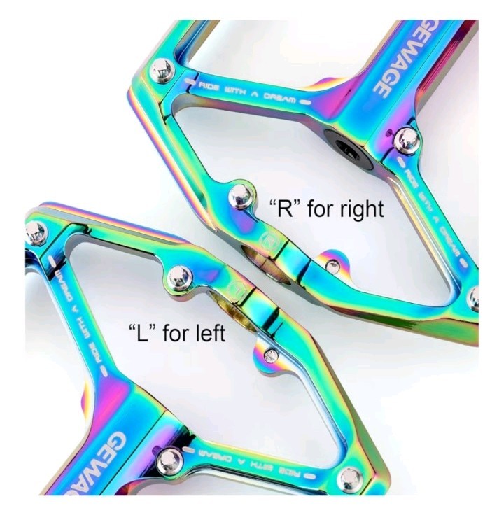 Gewage GE-324 Multicolor Alloy Flat Platform Bicycle Pedals