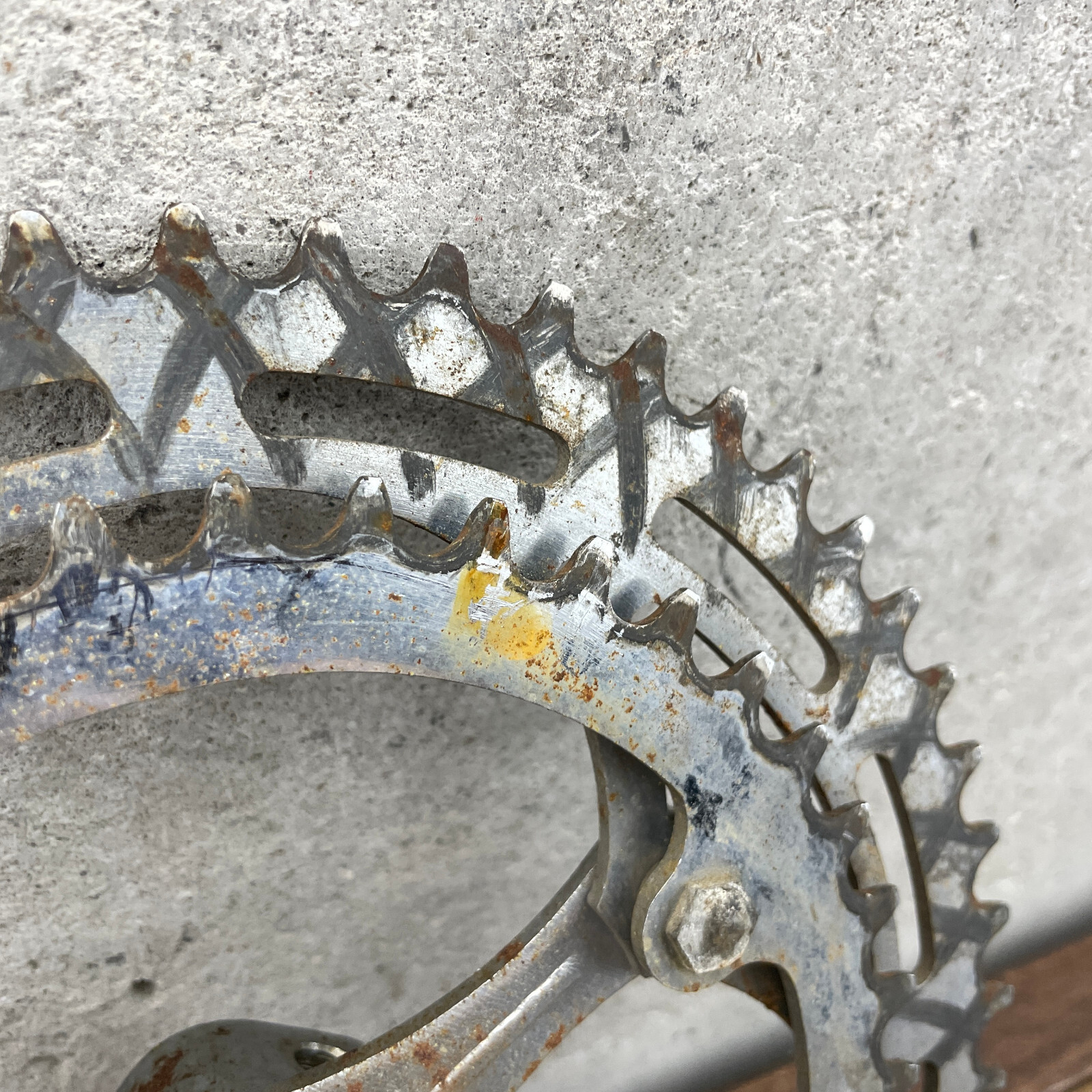 Vintage Raleigh DOUBLE Cottered Crank Set 165 mm Nervar Stamp 50s 60s Steel