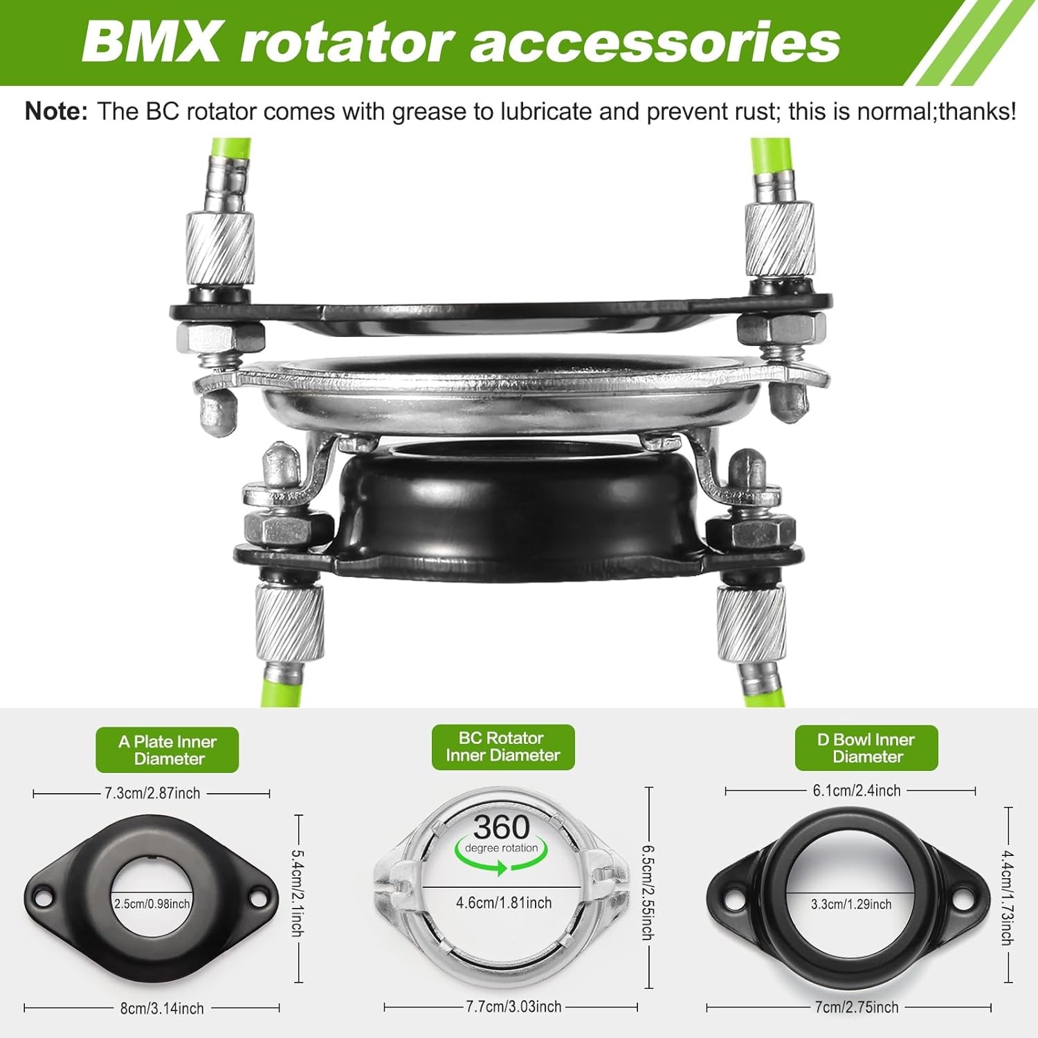 Bmx Bike Gyro Brake Cables Front Rear Upper Lower Spinner Rotor BMX Bike Parts