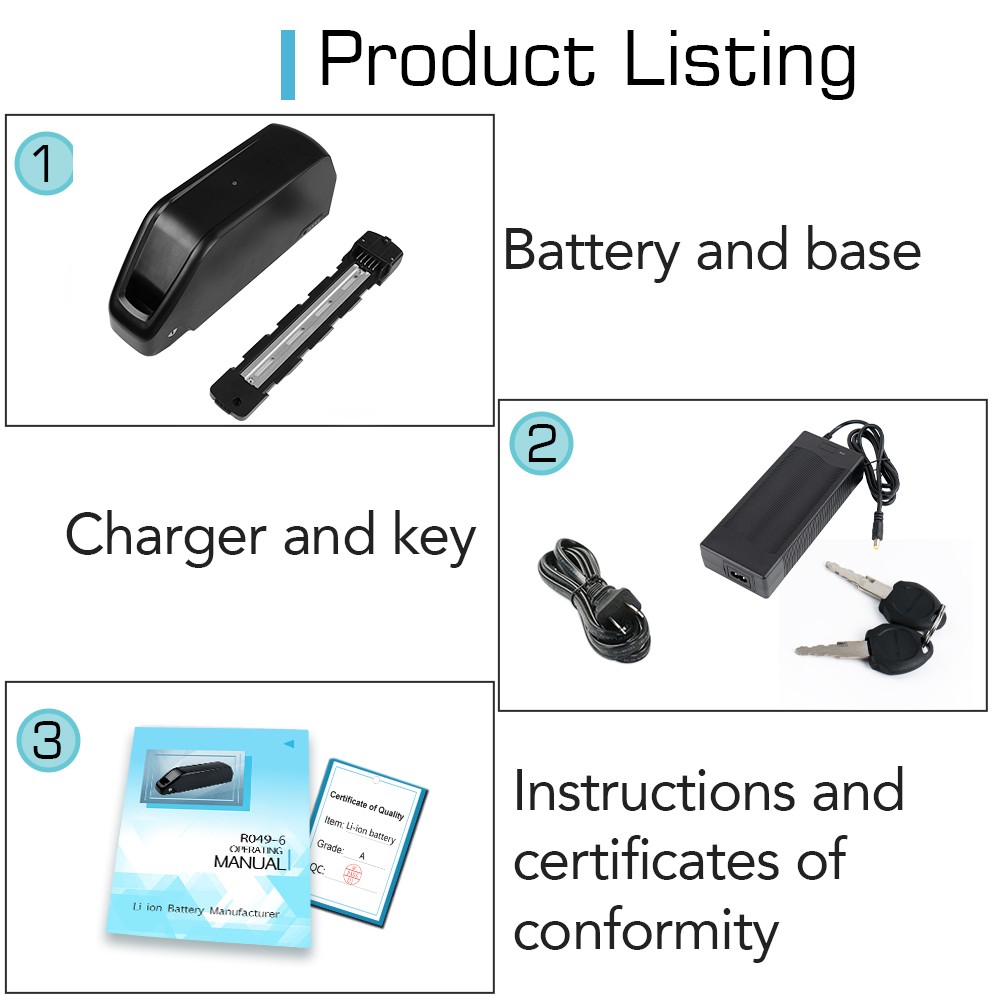 Samsung Ebike Battery 48V 52V 20Ah Lithium Electric Bicycle Battery for Bafang