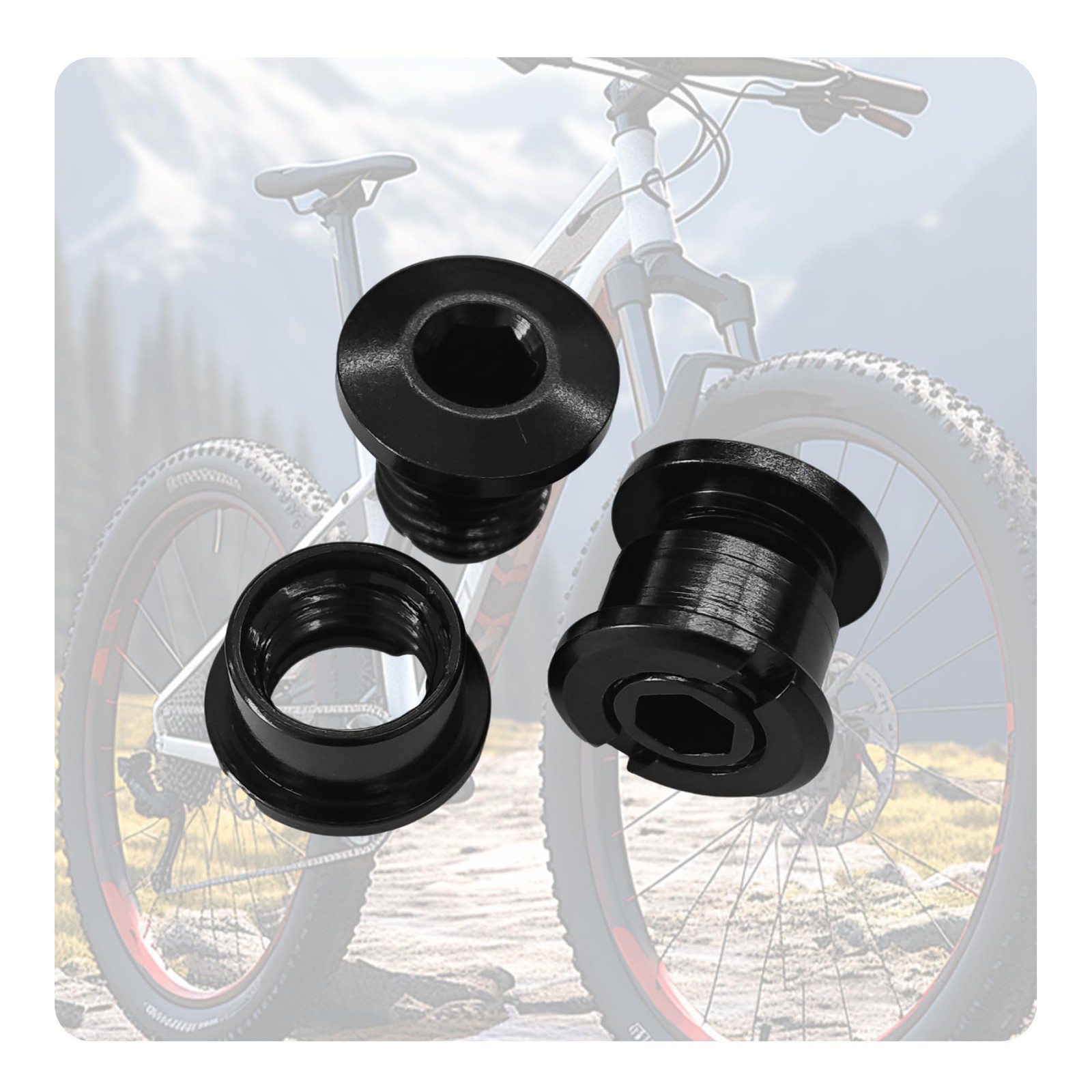5PCS M8 Chainring Bolts, 7075 Aluminum Alloy Bike Crankset Screws, Single Cha…