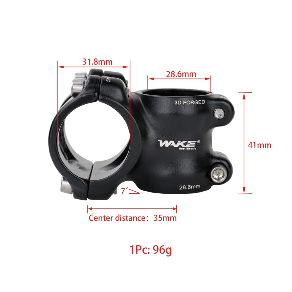 CYSKY 31.8 Bike Stem 7 Degree 35mm MTB Handlebar Riser x