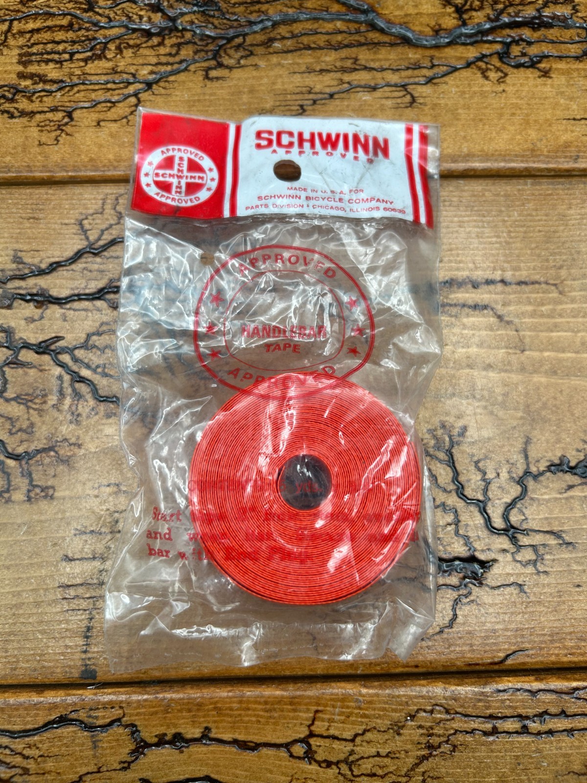 Vintage Schwinn Kool Orange Plastic Handlebar Tape Roll NOS
