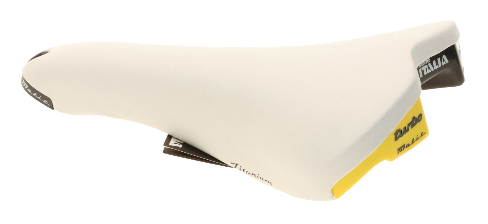 Selle Italia Turbomatic Saddle Titanium Rails 90s White Shelfwear NEW NIB NOS