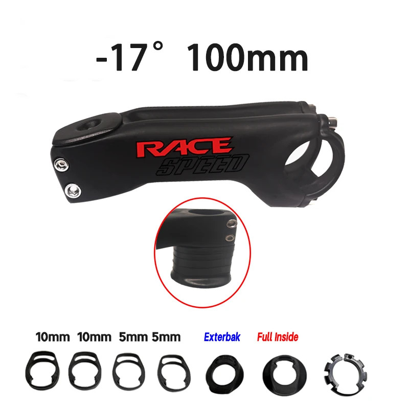 -17°/-10° Mtb Road Bike Full Carbon Stem 60-120MM Fork 28.6mm Handlebar 31.8mm