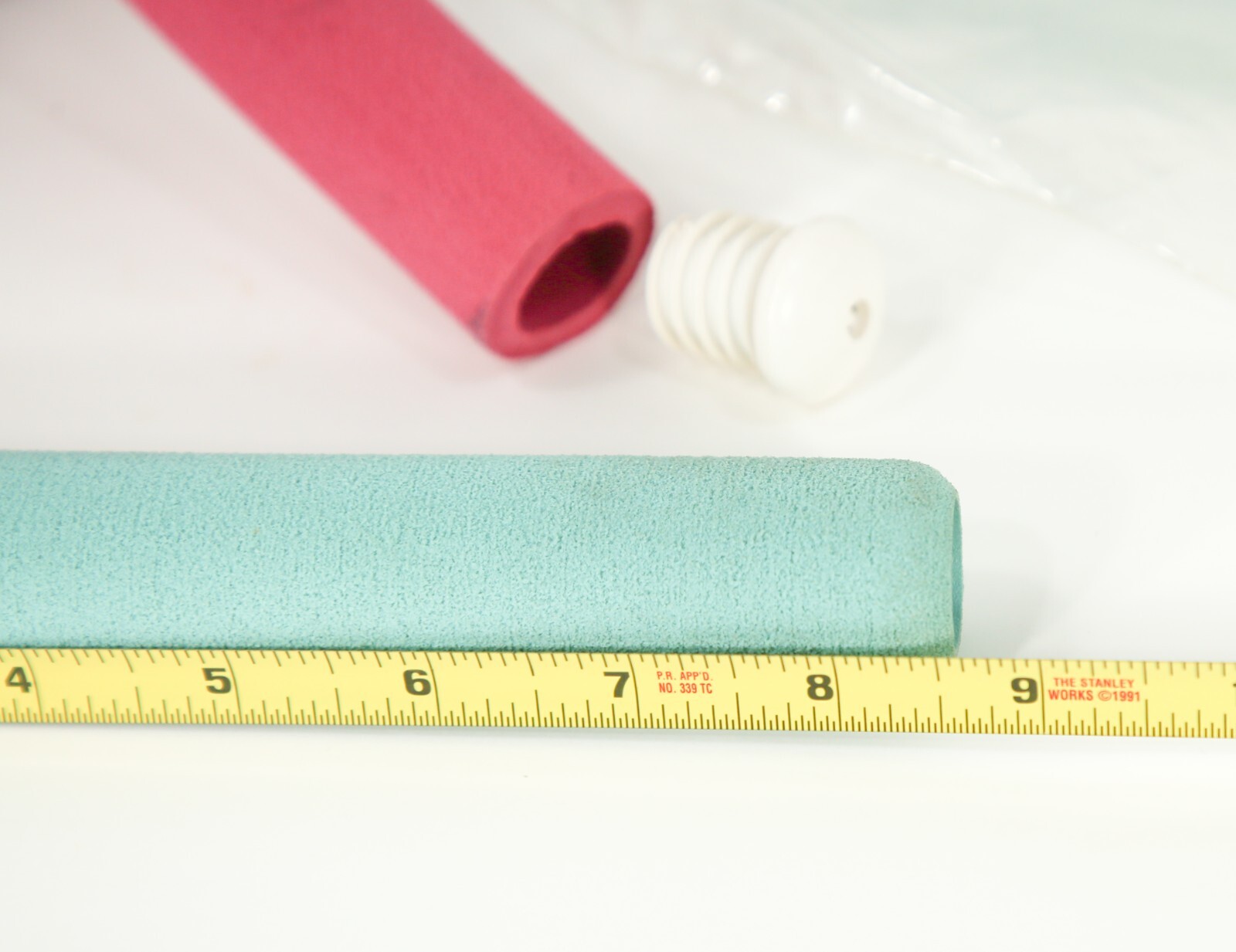 Vintage PADDED FOAM HANDLEBAR GRIPS for Drop Down Bars, Choice Pink or Teal, NOS