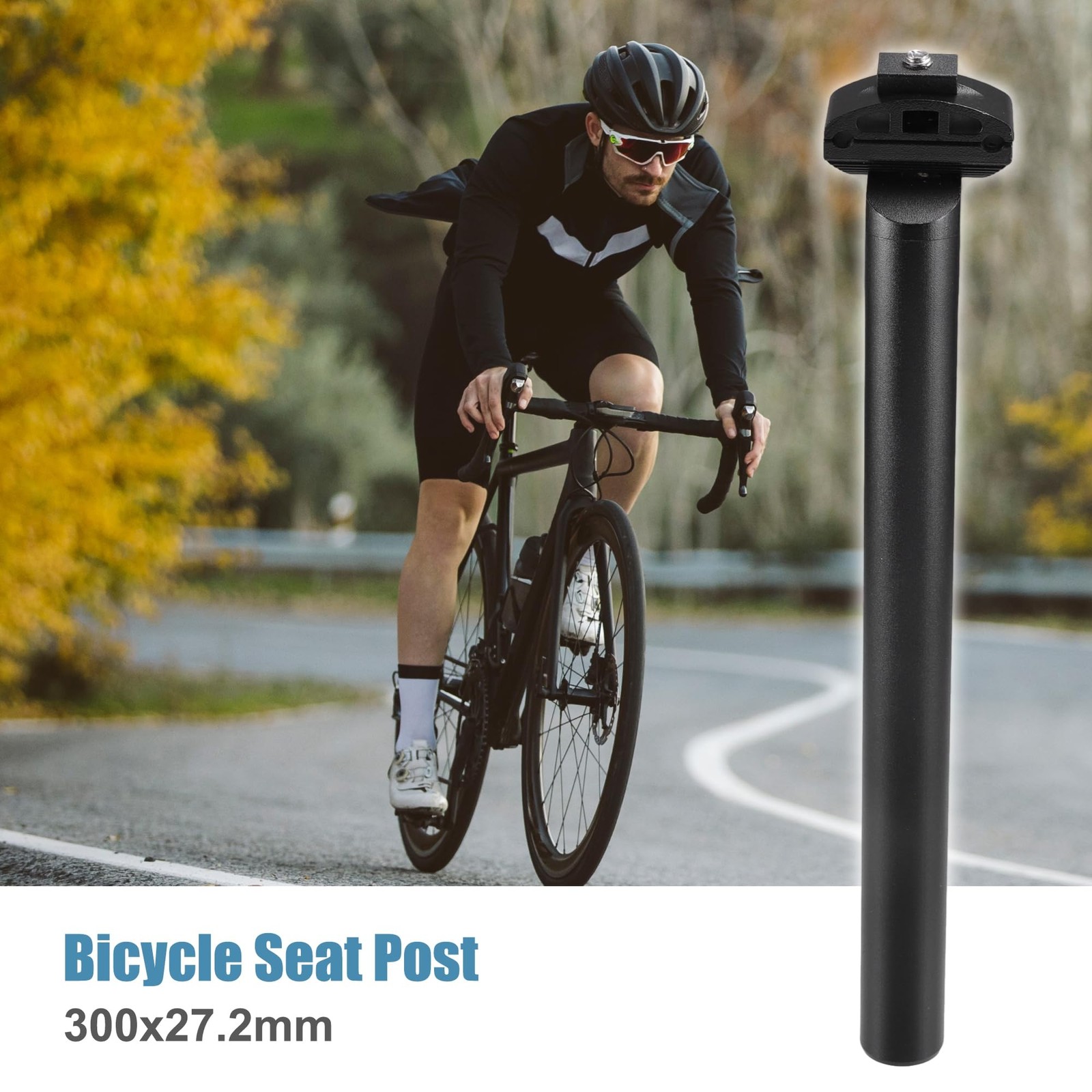 X AUTOHAUX 27.2x300mm Bike Seat Post Aluminum Alloy Bicycle Seatpost Mountain…