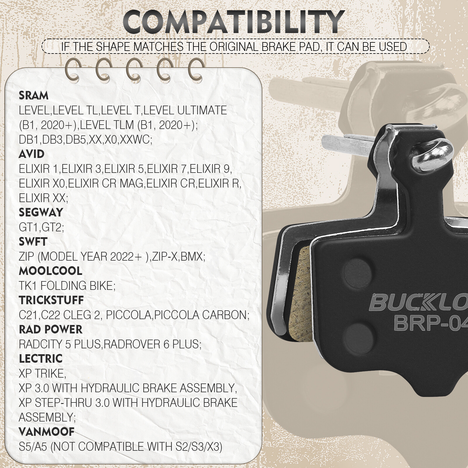 2 Pairs Resin MTB Bike Disc Brake Pads for AVID Elixir 1/3/5/7/9/CR/CR Mag/R/XO