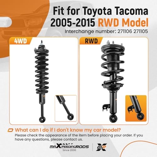maXpeedingrods Front Strut for Toyota Tacoma 2WD 2005-2015 2.7L for 2WD Model