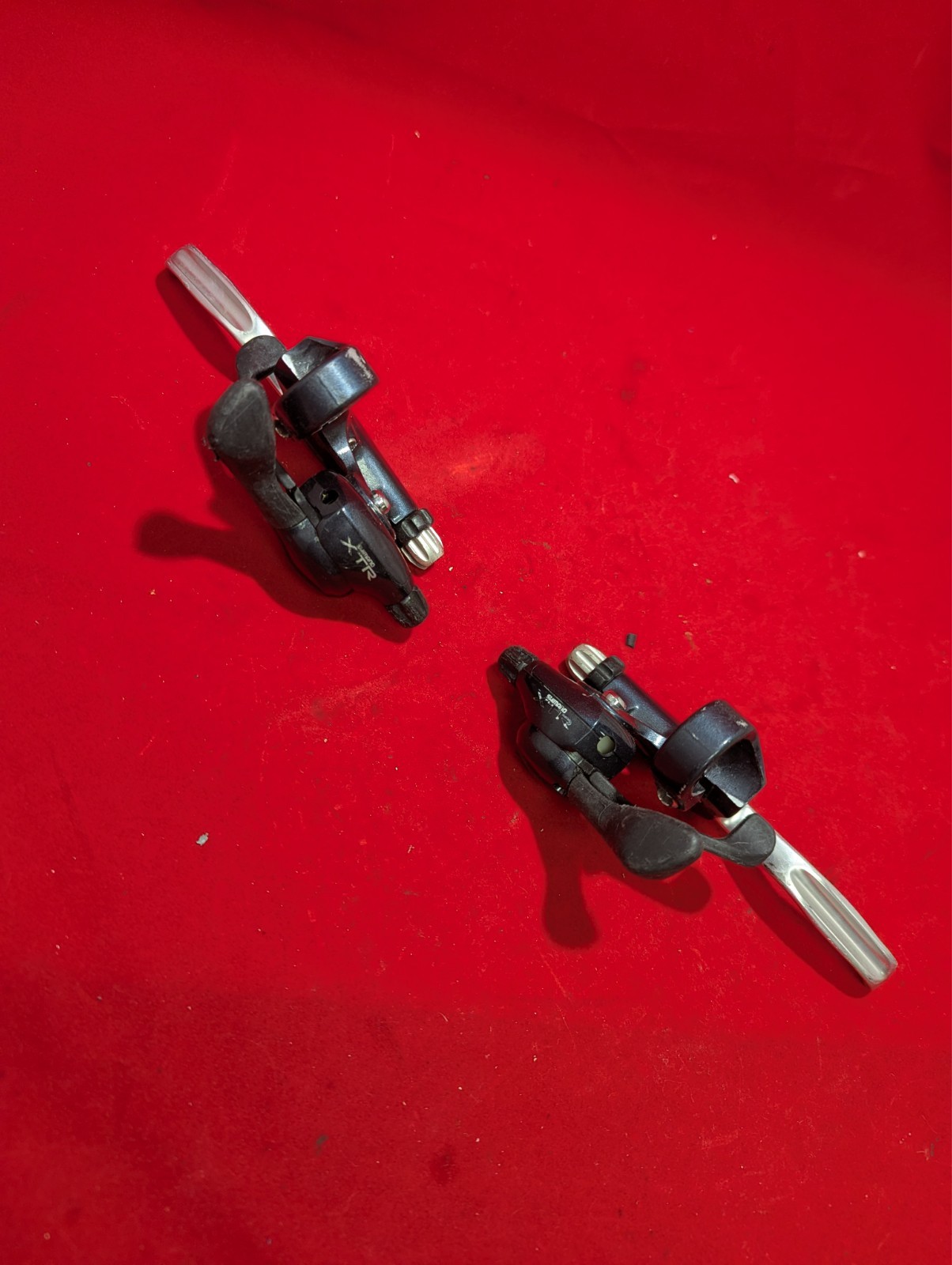 VTG Shimano XTR ST-M900 3x8spd Shifter Set Short Pull MTB Made In Japan