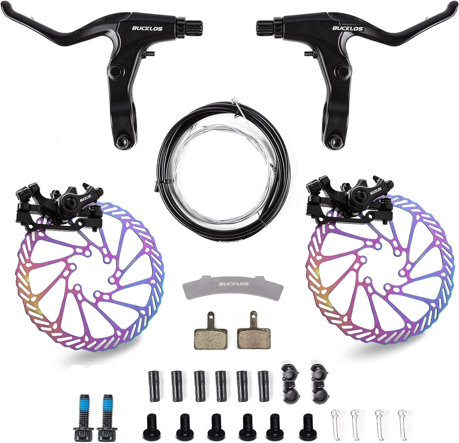 Mountain Bike Disc Brake Kit, MTB Mechanical Line Pulling Disc Brakes