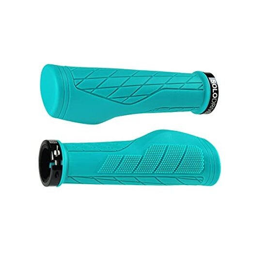 Ergonomic Design Mountain Bike Grips, Comfortable Bicycle Handlebar Turquoise