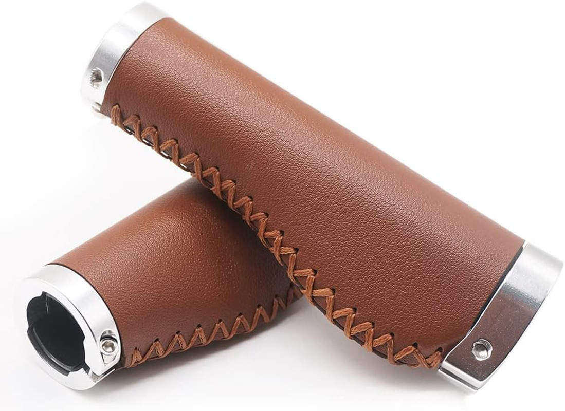 Bike Handle Grips 135/95mm Long/Short Grips Non-Slip PVC Microfiber Leather Ergo