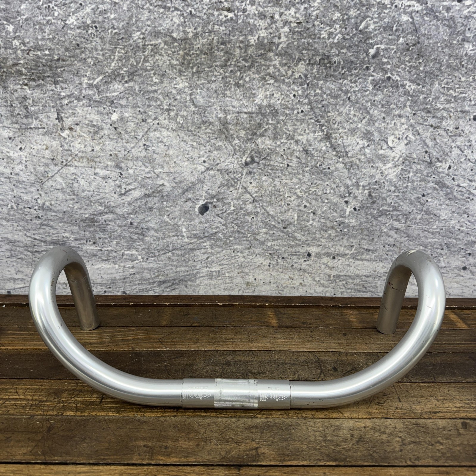 Vintage Cinelli Criterium Drop Handlebar 38cm 26.4 Clamp Silver Alloy Road Bar