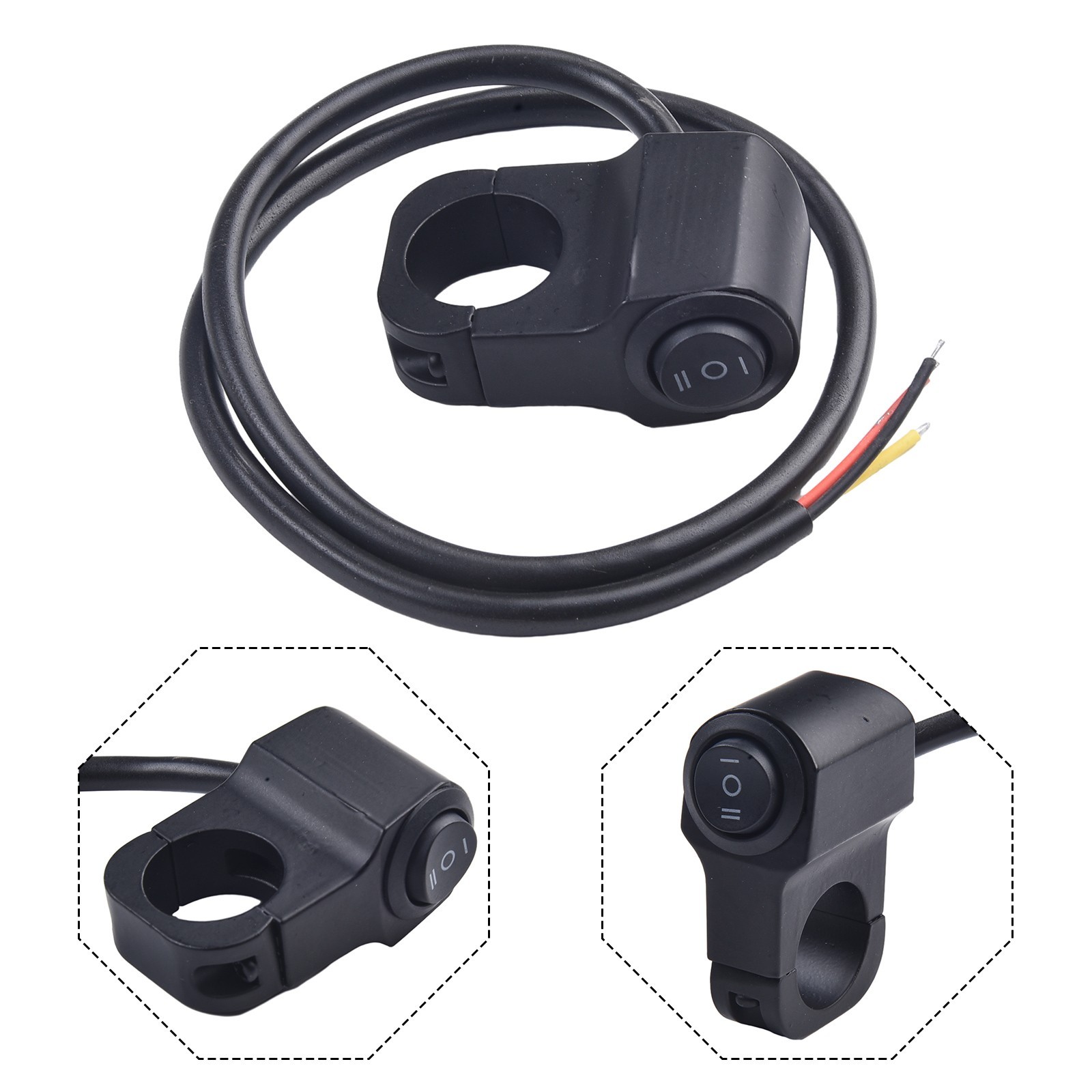 12V Motorcycle Light Switch for Handlebar 22cm Suitable for Various Bikes
