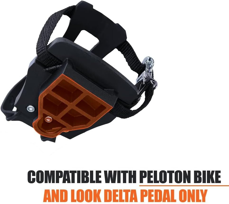 BV Bike Pedals Shimano Spd/Look Delta Compatible 9/16» with Toe Clips – Peloton