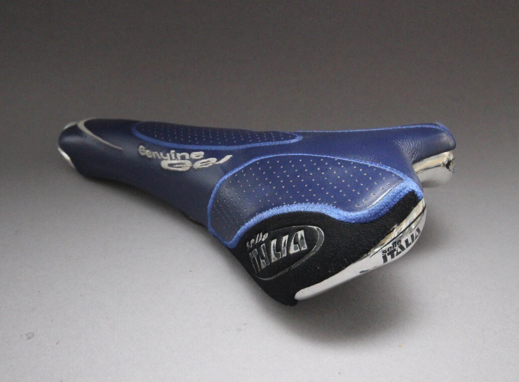 Selle Italia Turbo Matic 3 Genuine Gel Saddle / Blue / 2000 / gios pinarello