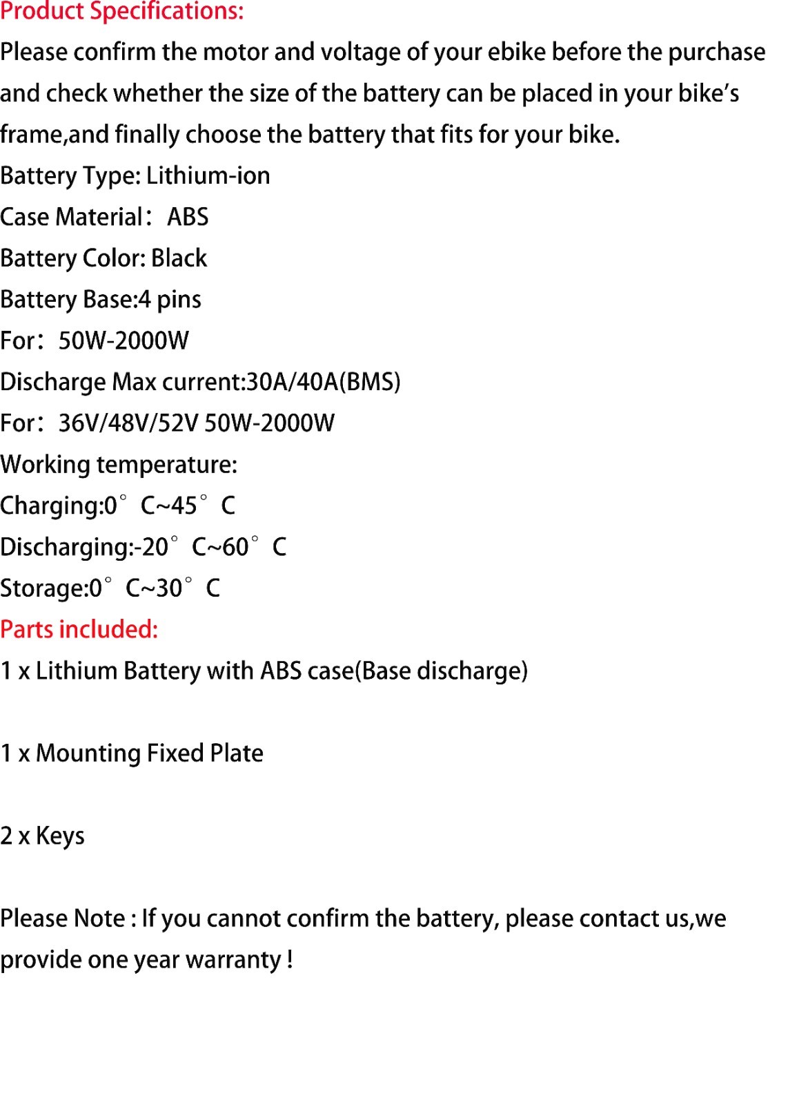 52V 48V 36V 20Ah 15Ah 10Ah 1500W 1000W 750W Electric Bike Lithium Ebike Battery