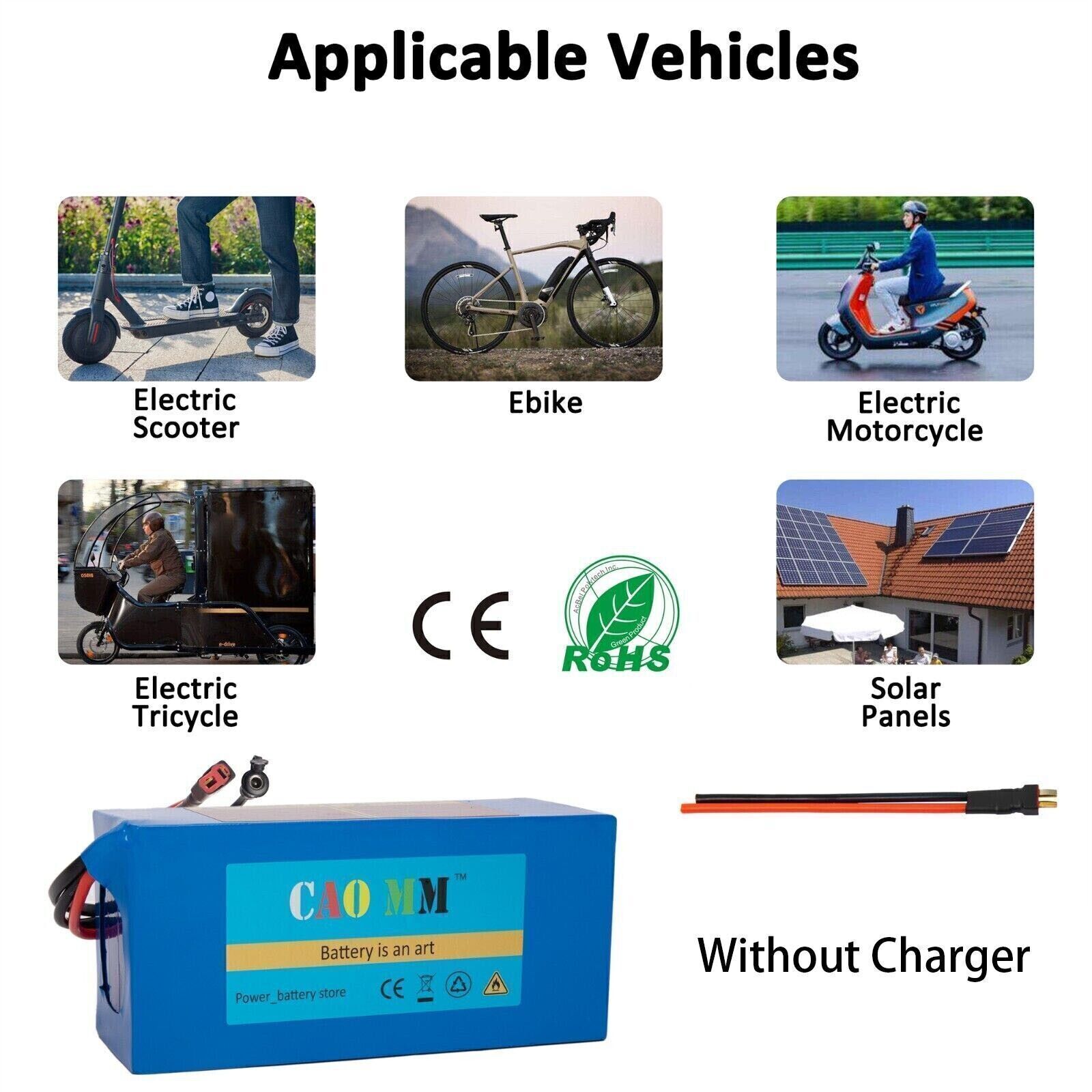 48v Lithium Lifepo4 Ebike Battery for 1000W Electric Bicycle Bike Motor 30A BMS