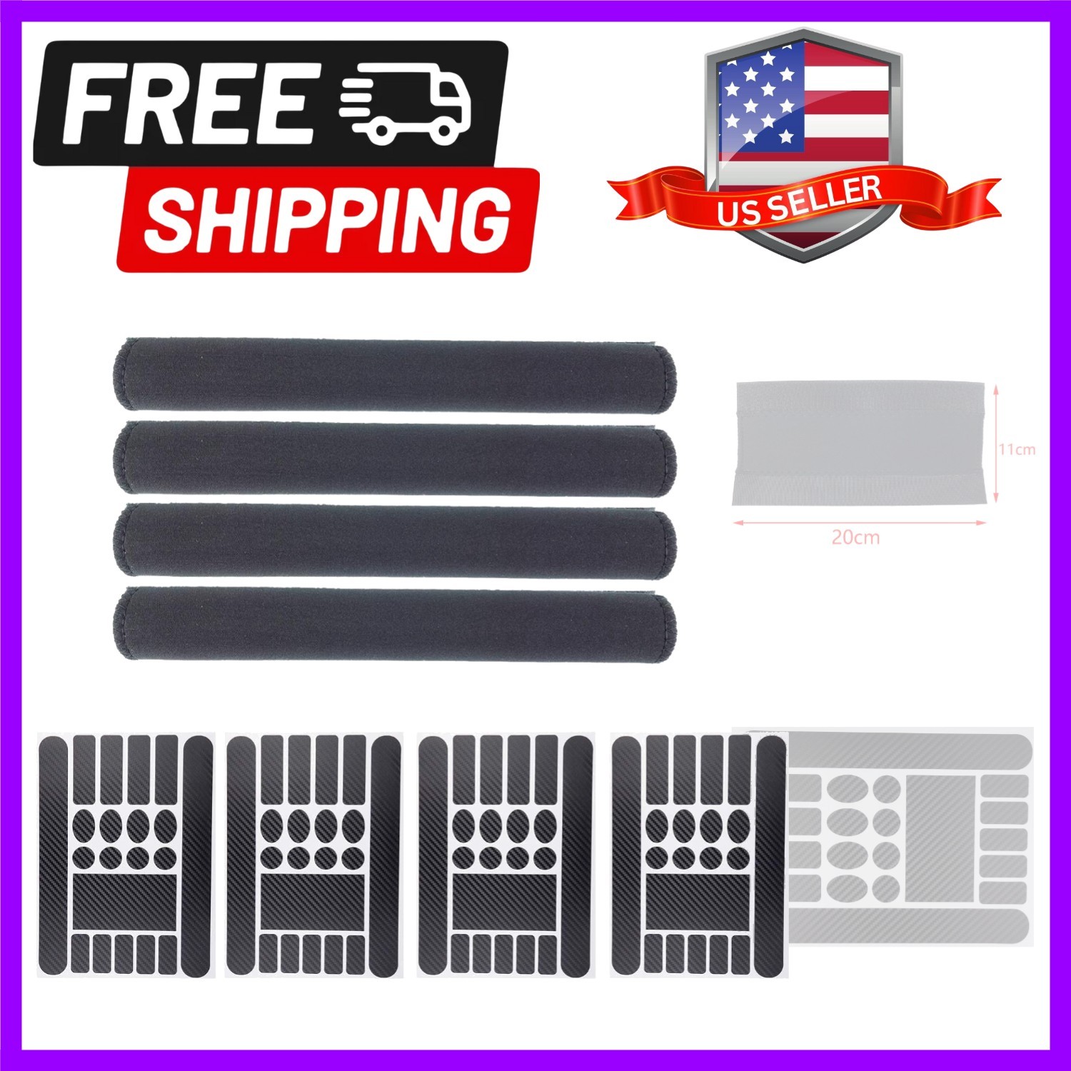 4 Pack Bike Frame Chain Protective Guard Pad and 4 Pieces Bicycle Chainstay P…
