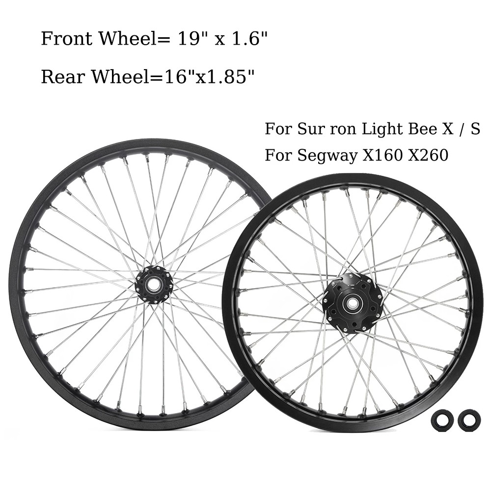 Front 19×1.6 Rear 16×1.85 Wheels Rims Hubs For Sur Ron Light Bee X For Segway