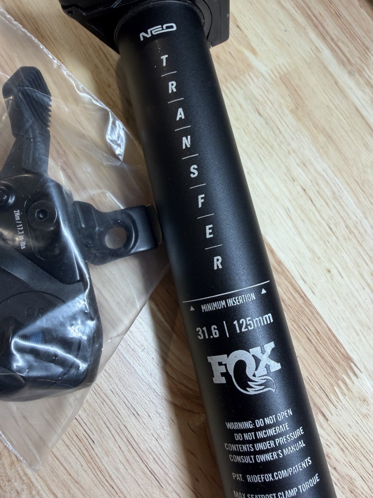 Fox Shox Transfer Neo Factory Wireless Dropper, 31.6, 125mm, Black 925-01-258