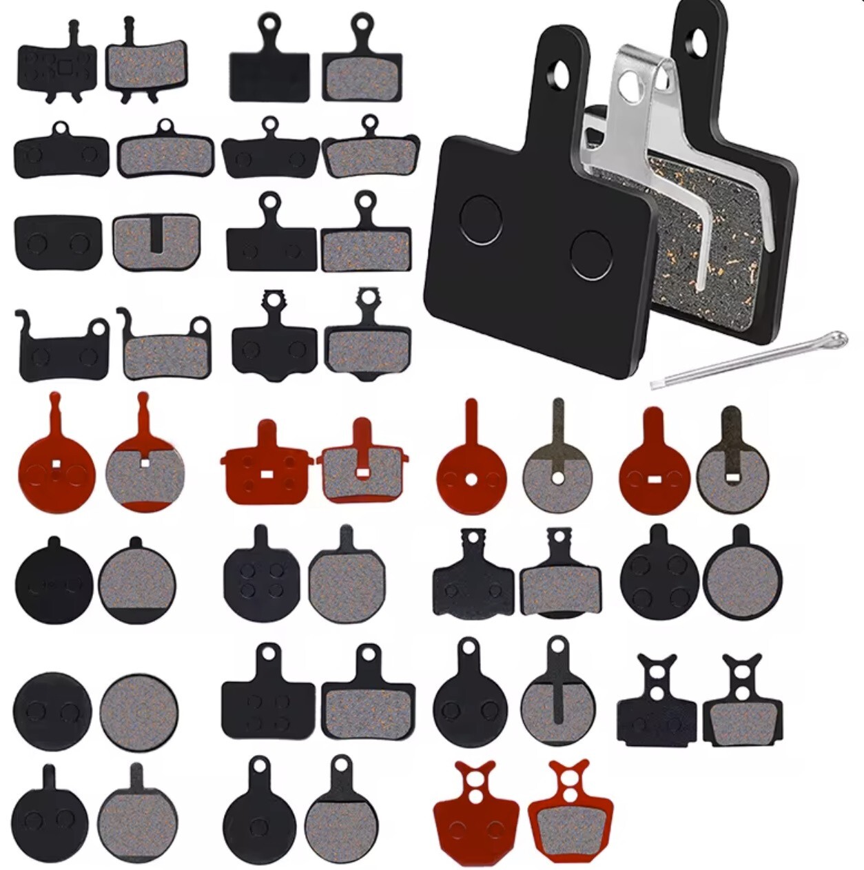 2 Pairs MTB Bike Hydraulic Disc Brake Pads for Shimano, SRAM, & More, Durable