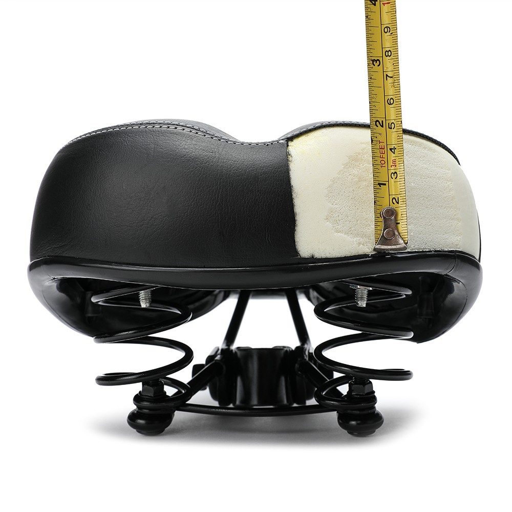Bicycle Saddles with Shock Spring Wide Bike Seat Cushion for Mountain Road Bikes