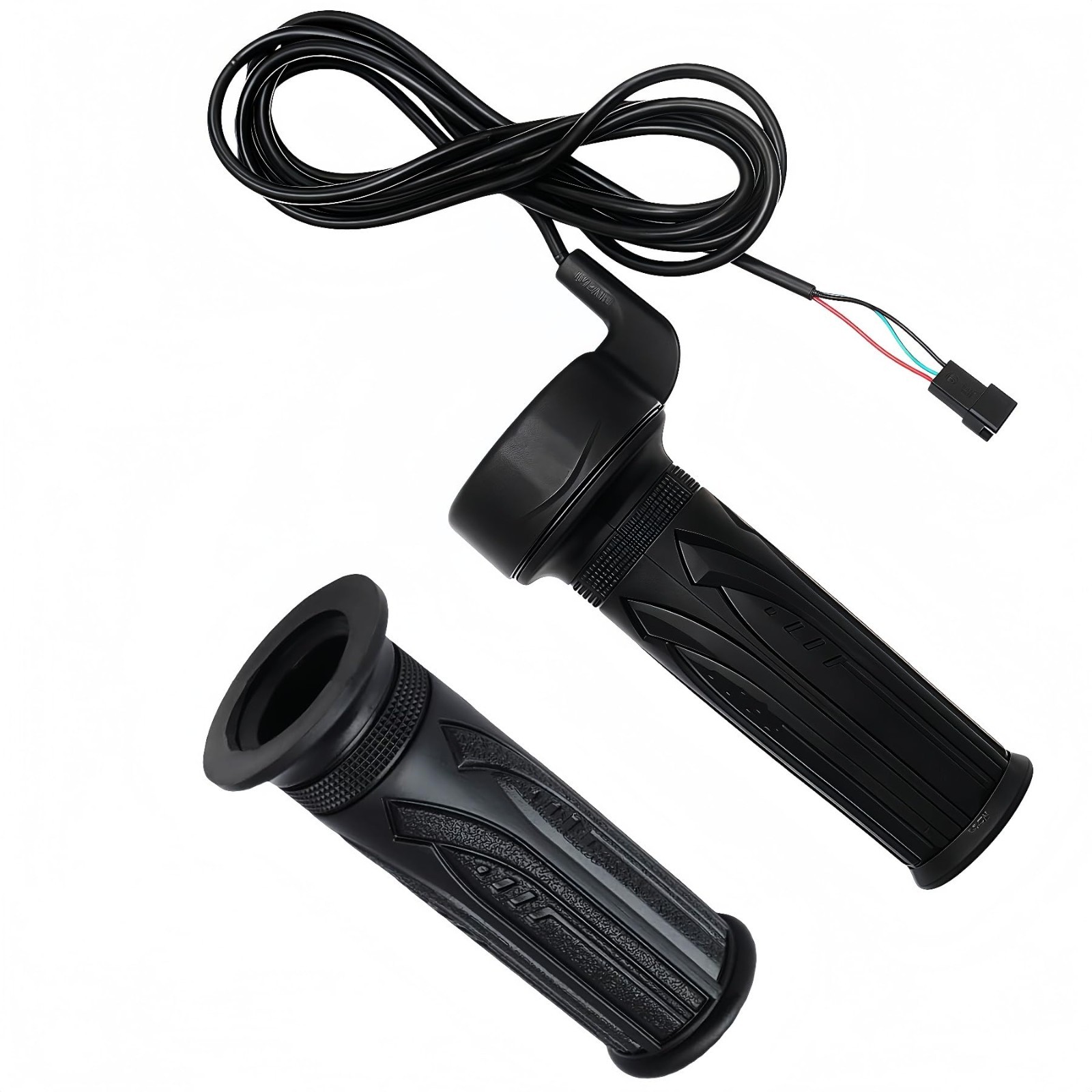 Universal 20X Full Twist Throttle Grip for Ebike 12V-72V, Waterproof Connector,