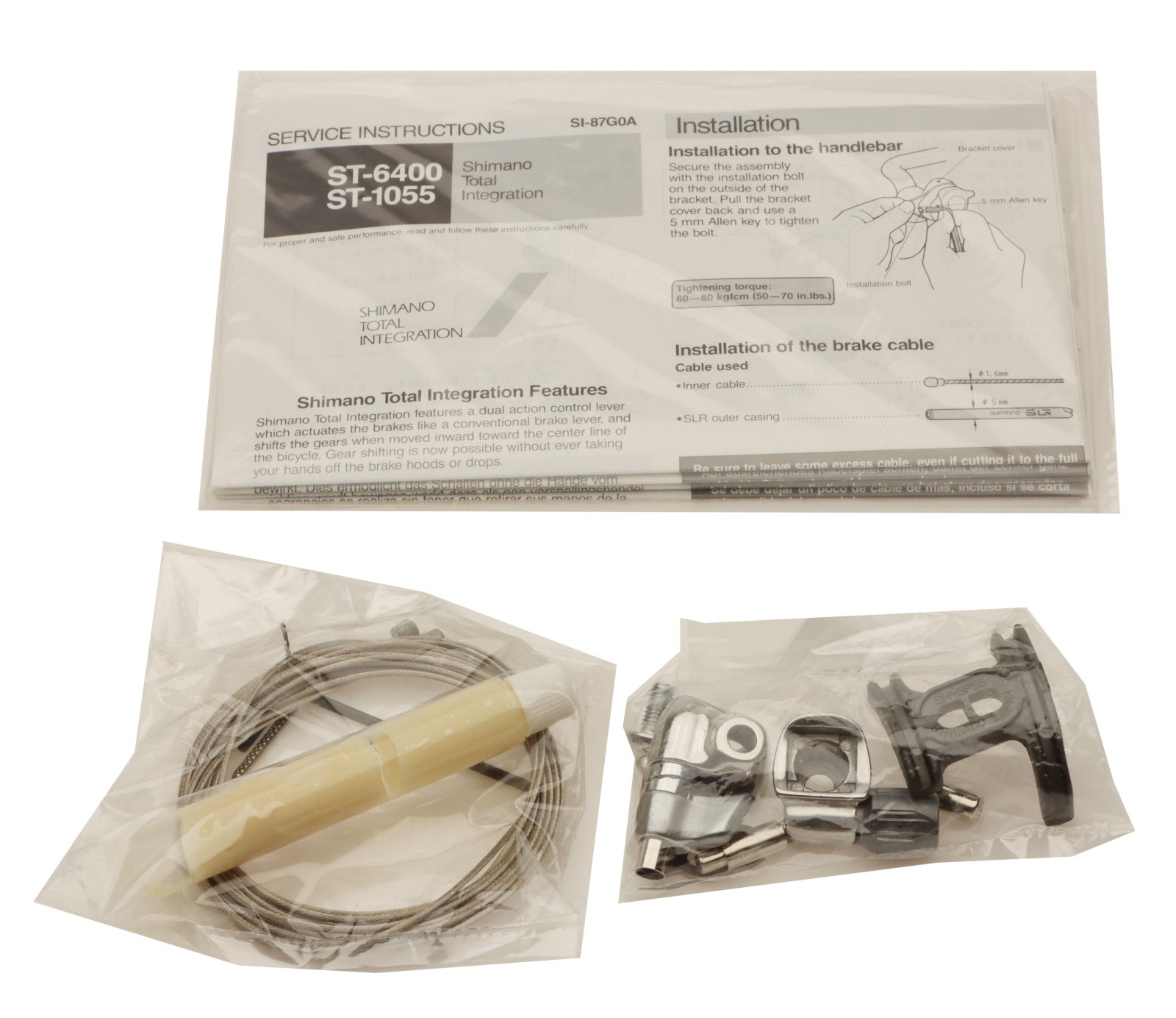 Shimano 105 SC ST-1055 Shift/Brake Lever Set STI SIS 2x8s NOS NEW