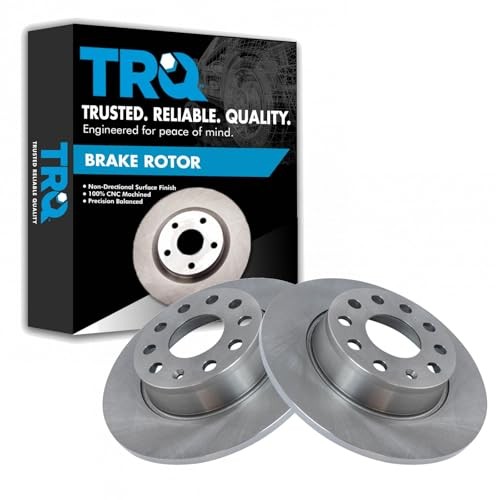 Rear Brake Rotor Set Compatible with 09-16 VW Eos with 272mm Diameter BRA76929