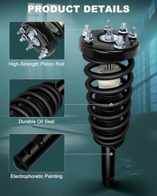 Front and Rear Pair Complete Struts Coil Spring Assembly Shock Absorber