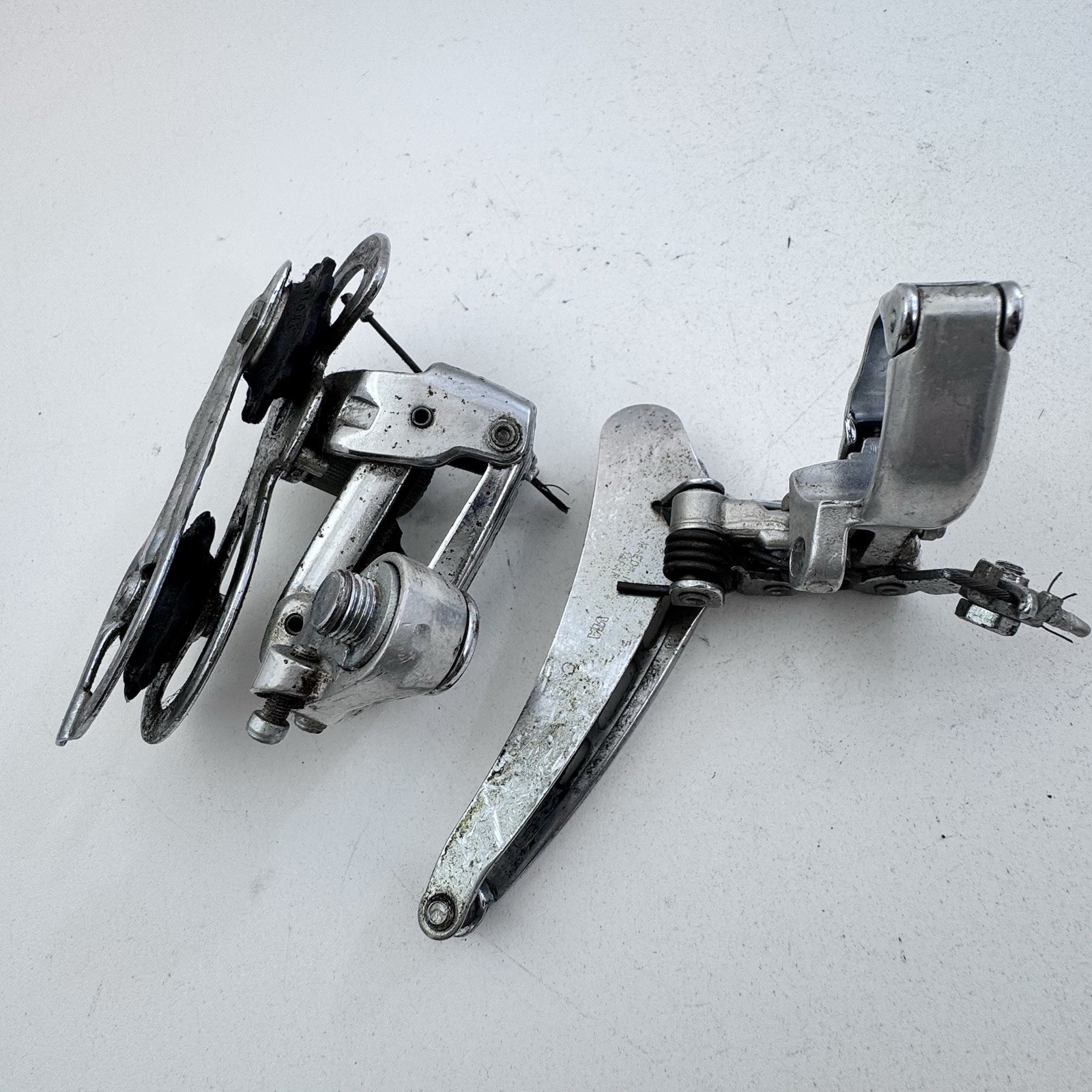 Vintage Suntour Seven 7 Derailleur Set Front Rear 28.6 Bottom Pull Bike A16