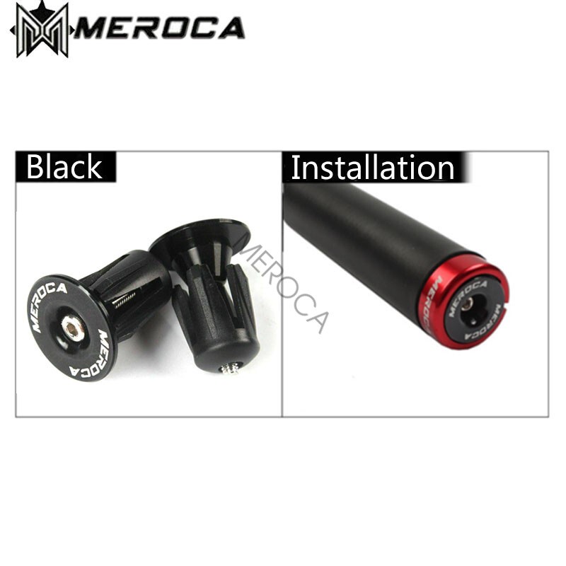 1 Pair Aluminum Bicycle Handlebar End Plug Mountain Bike Flat Riser Bar Grip Cap