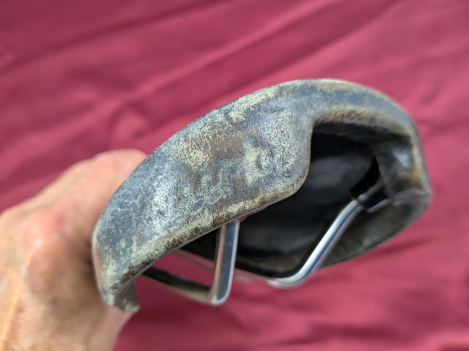 Leather Saddle Selle Italia Turbo 27x15cm Dark Brown Vintage SA10
