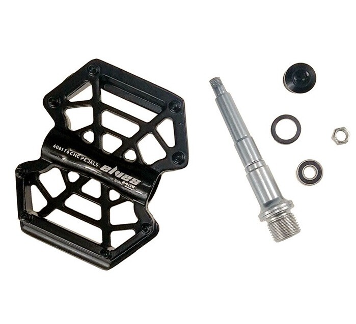 Magnesium Road MTB Mountain Bike XC Bicycle Pedal Flat Cycling Pedals Black