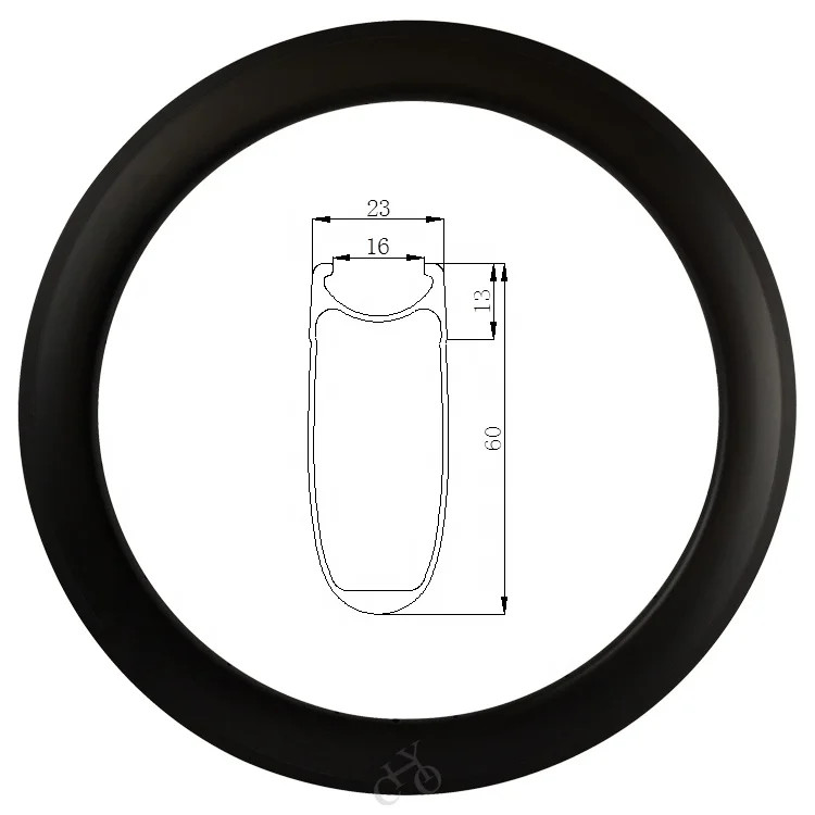700C 23*60mm Carbon Rim Fixed Gear Road Bike Clincher UD Matte Glossy Ring