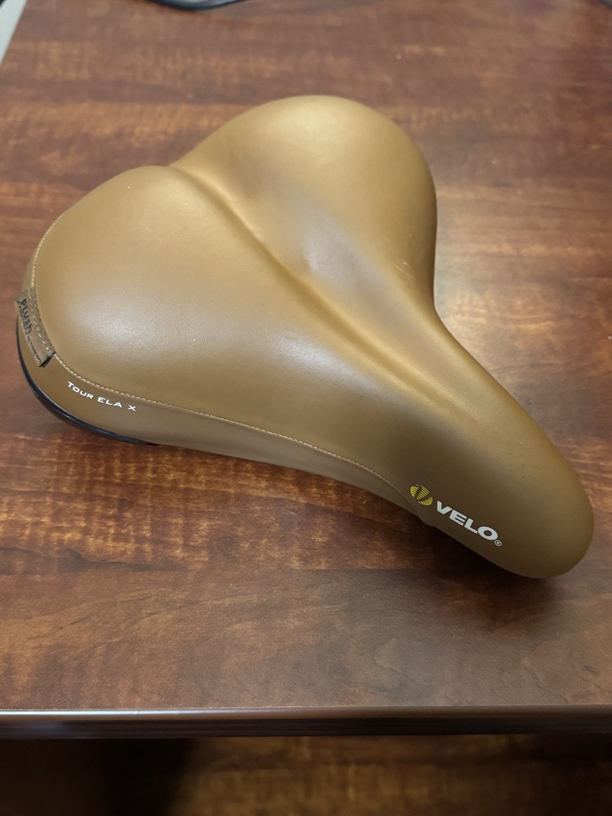 VELO Tour Ela X Comfort Bicycle Saddle Seat, Brown, Synthetic/Plastic