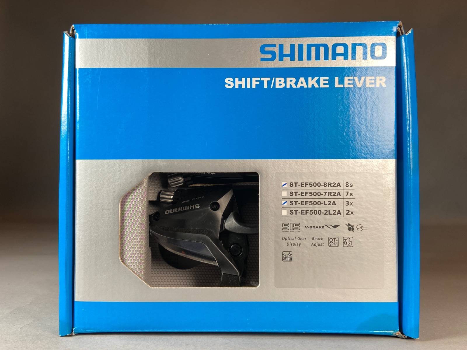 NEW Shimano Shift/Brake Lever Set, ST-EF500-8R2A 8s, ST-EF500-L2A 3x