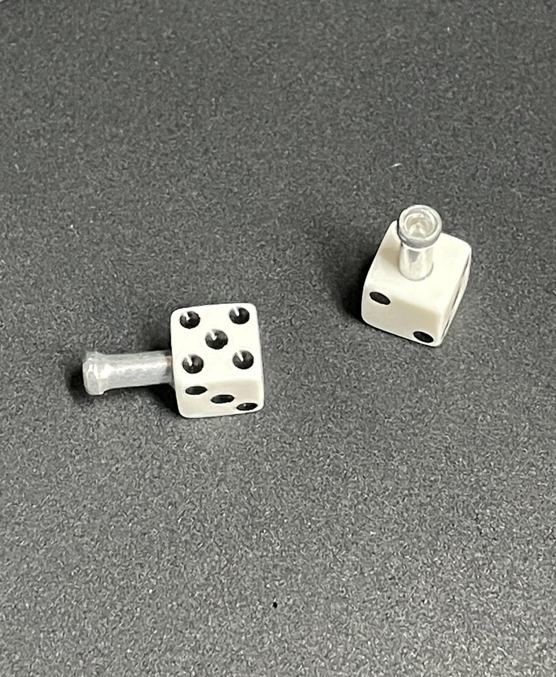 Dice Brake Cable Ends White For BMX & Other Bikes New Pair