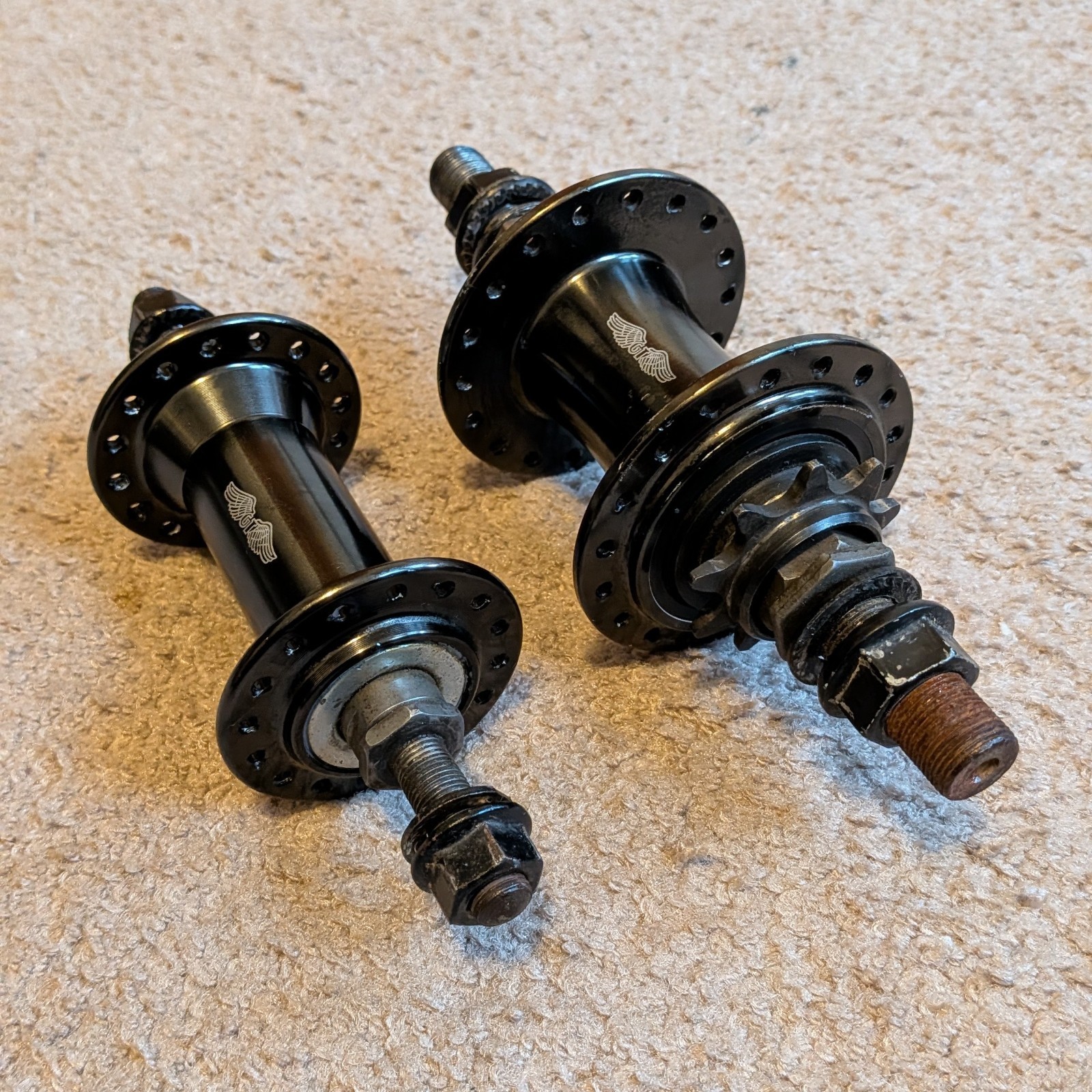 36H GT Aluminum 9T Ratchet Bike Hub Set 14mm Rear 3/8 Front