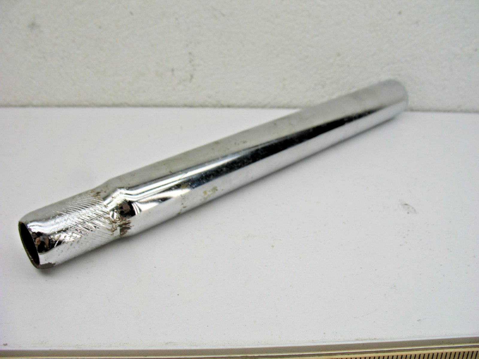 Chrome/Silver Steel Seat Post from a 20″ Kent 2 Cool Bicycle 25.4 – Used