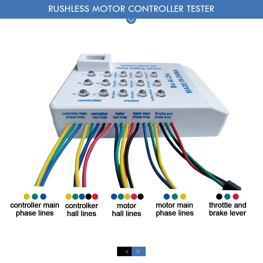 Portable Electric Bicycle Brushless Motor Controller Tester 24V/36V/48V/60V/72V