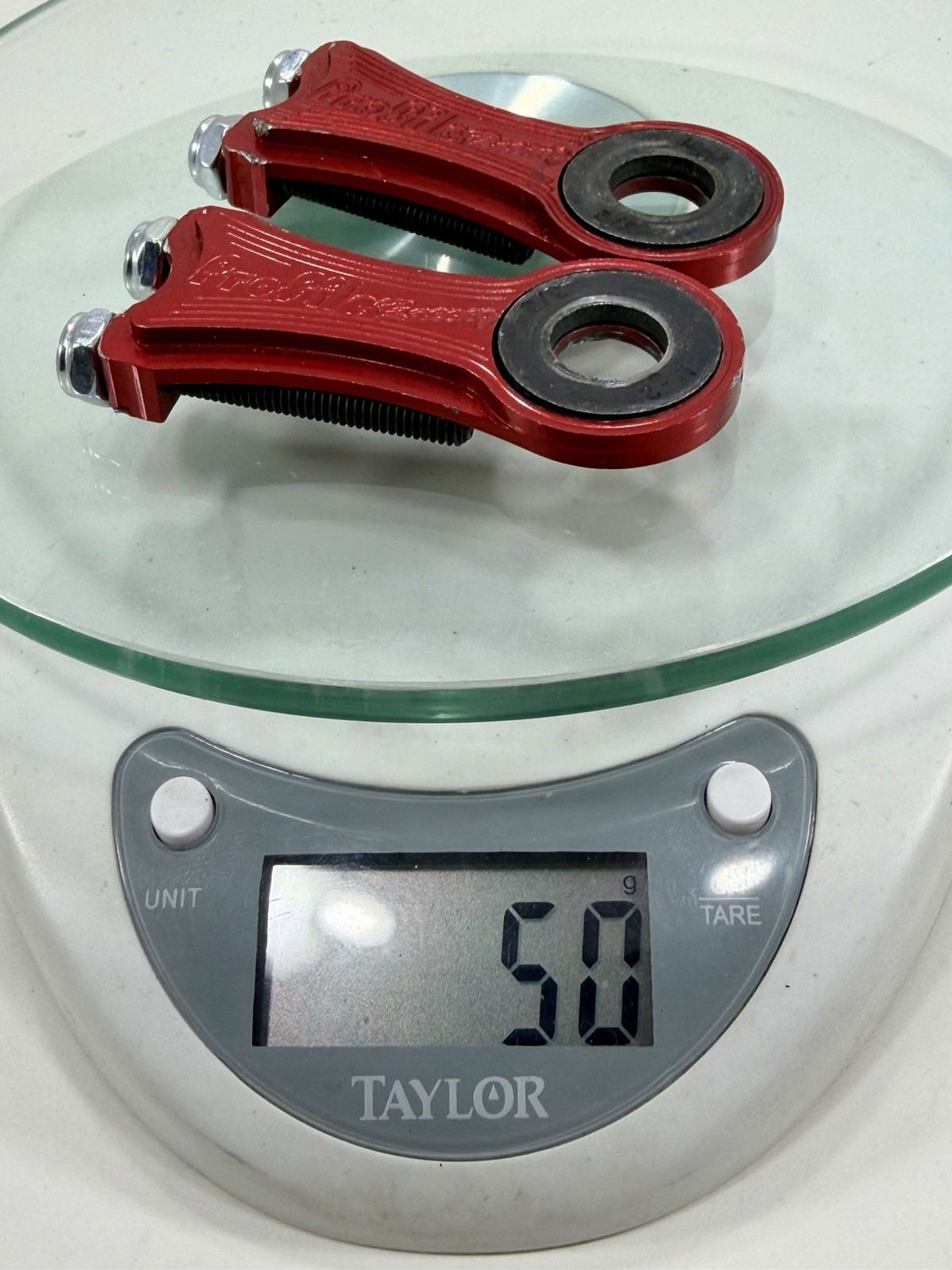 Profile Racing BMX Anodized Red Chain Tensioner Set 3/8″ Axle Mid School USA