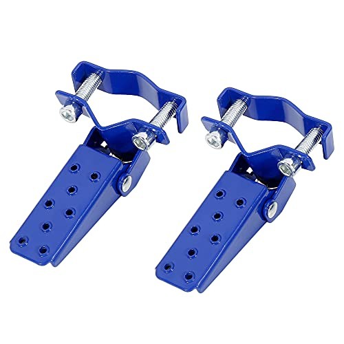 1 Pair 8mm Stainless Steel Universal Motorcycle Folding Rearsets Rear Blue